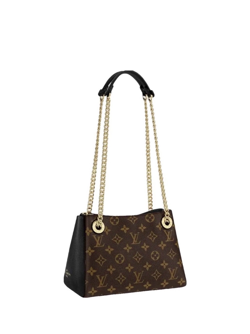 Louis Vuitton Monogram Surene BB Bag with Gold Chain Straps